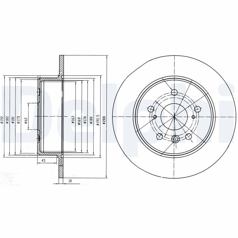 DELPHI BG4156 Brake Disc
