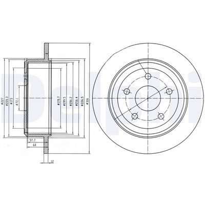 Brake Disc DELPHI BG4157