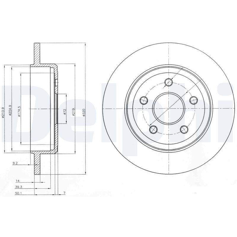 DELPHI BG4160 Brake Disc
