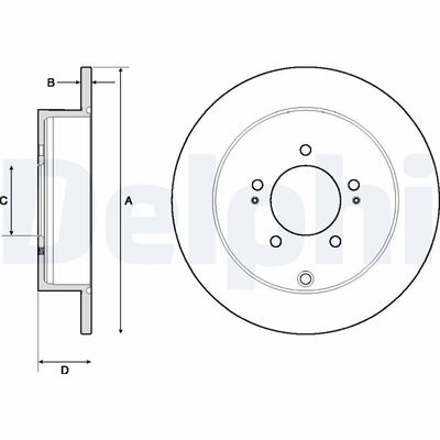 Brake Disc DELPHI BG4161C