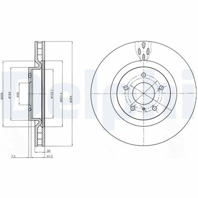 Brake Disc DELPHI BG4162C