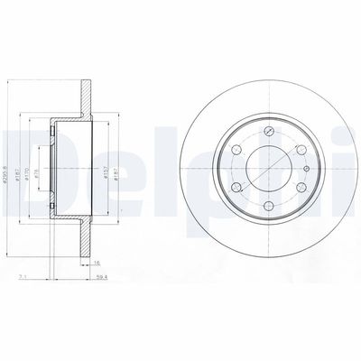 Brake Disc DELPHI BG4165