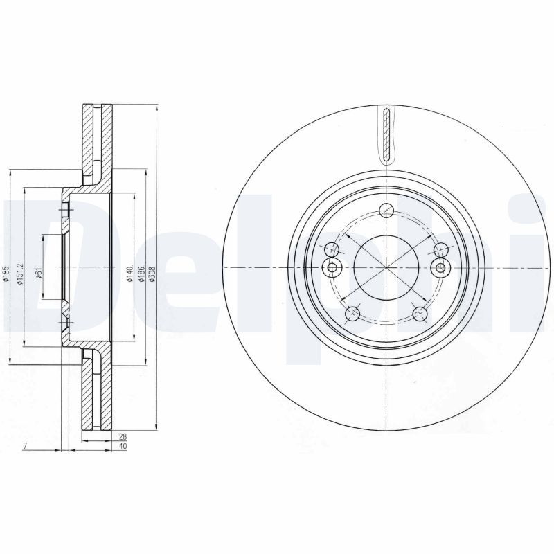 DELPHI BG4167 Brake Disc