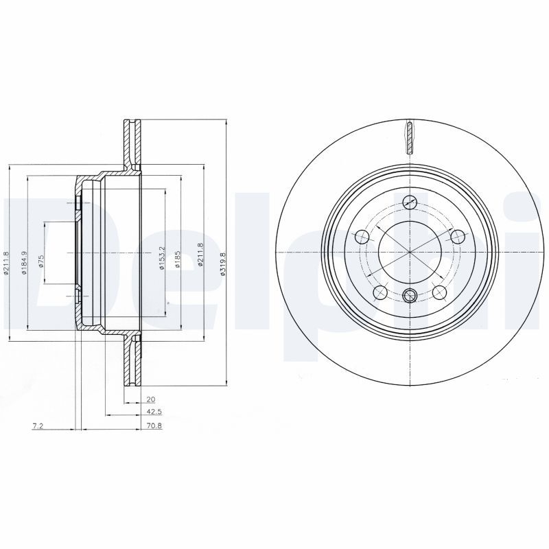 DELPHI BG4168 Brake Disc