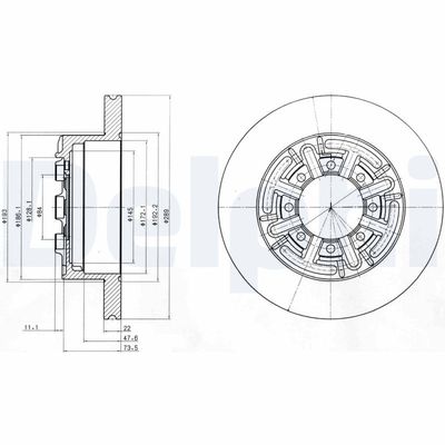 Brake Disc DELPHI BG4171
