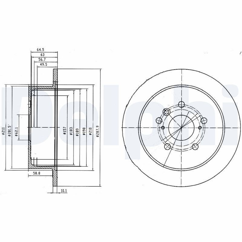 DELPHI BG4180 Brake Disc