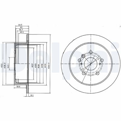 Brake Disc DELPHI BG4180