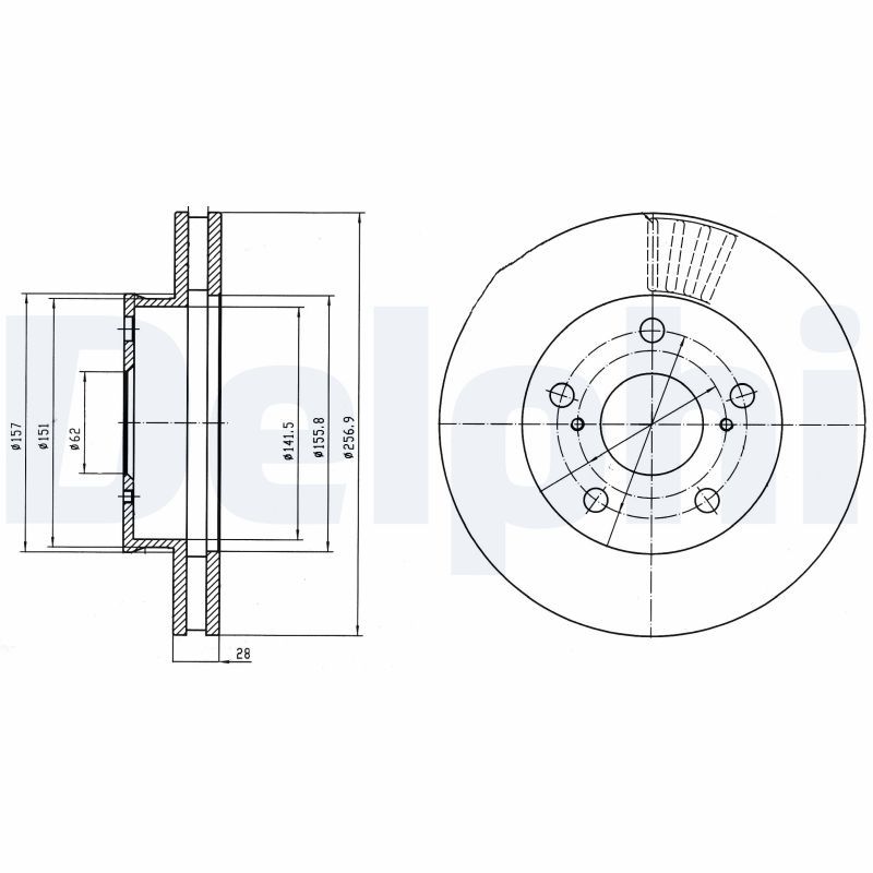 DELPHI BG4181 Brake Disc