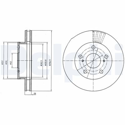 Brake Disc DELPHI BG4181