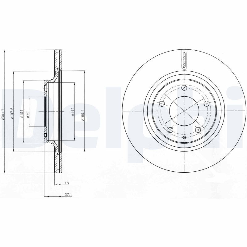 DELPHI BG4182 Brake Disc