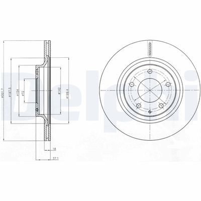 Brake Disc DELPHI BG4182