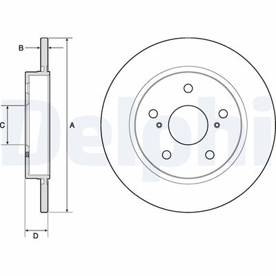Brake Disc DELPHI BG4183C