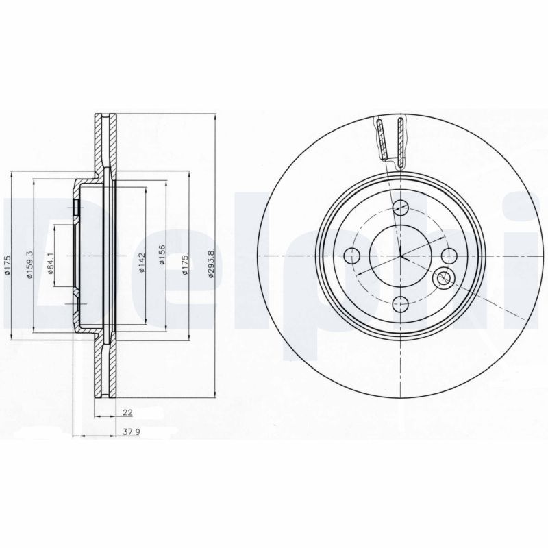 DELPHI BG4184 Brake Disc
