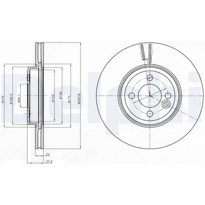 Brake Disc DELPHI BG4184