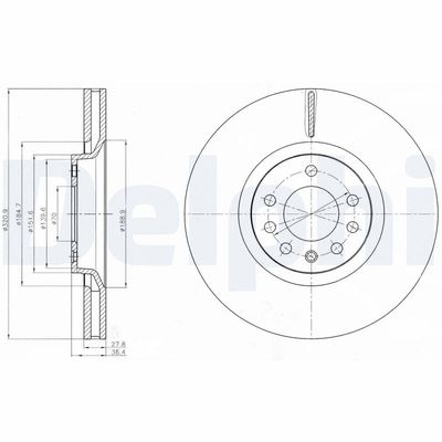 Brake Disc DELPHI BG4185