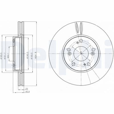 Brake Disc DELPHI BG4186C
