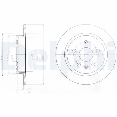 Brake Disc DELPHI BG4188C
