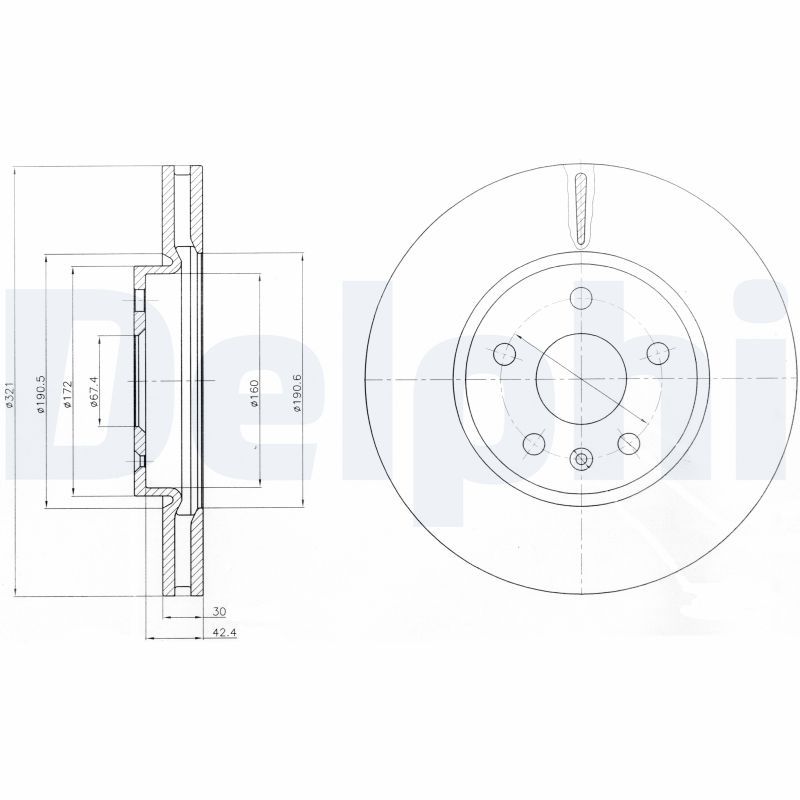 DELPHI BG4189C Brake Disc