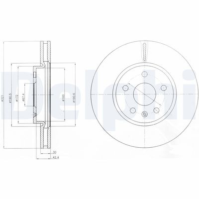 Brake Disc DELPHI BG4189C