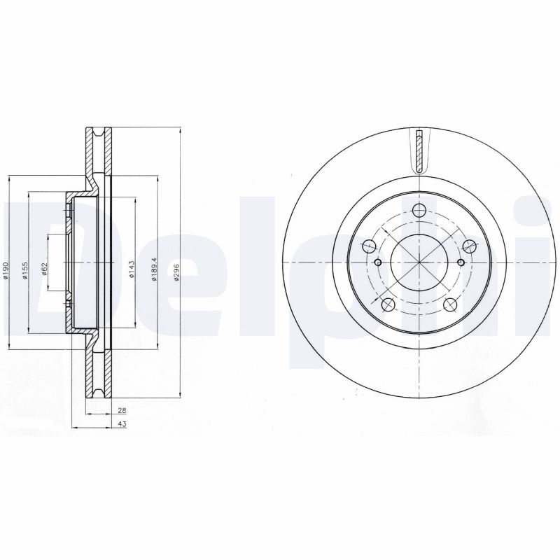DELPHI BG4192 Brake Disc