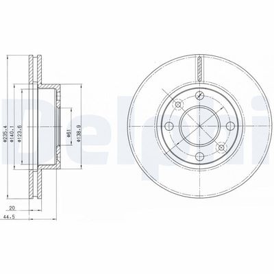Brake Disc DELPHI BG4195