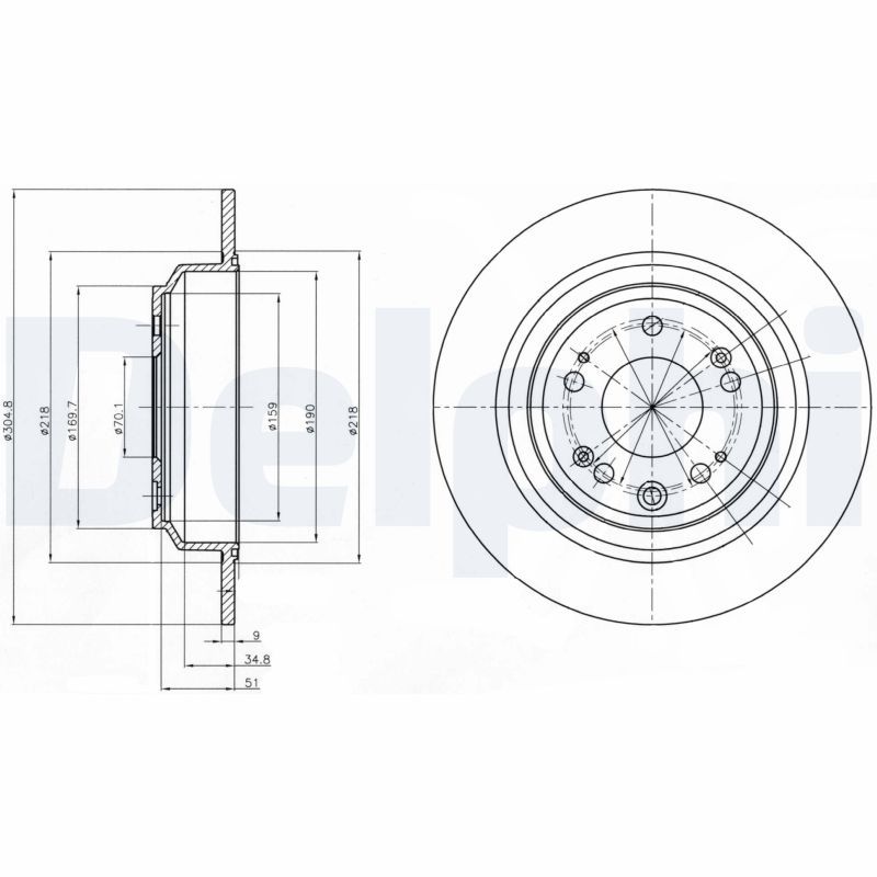 DELPHI BG4196 Brake Disc