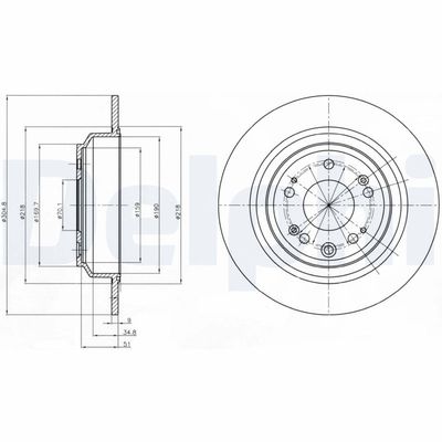 Brake Disc DELPHI BG4196