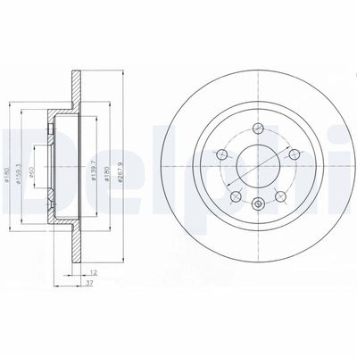 Brake Disc DELPHI BG4199C