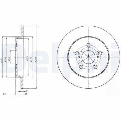 Brake Disc DELPHI BG4201