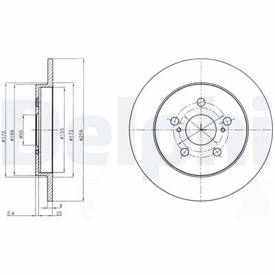 Brake Disc DELPHI BG4201C