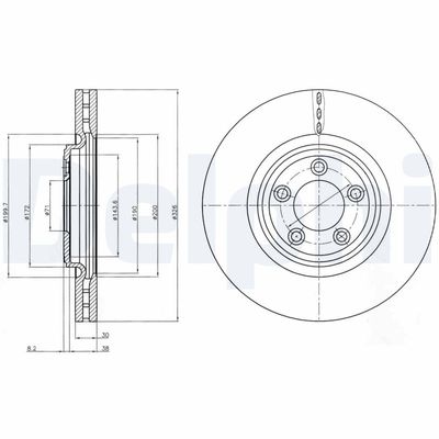 Brake Disc DELPHI BG4203