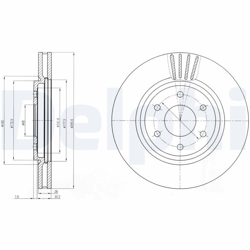 DELPHI BG4205 Brake Disc