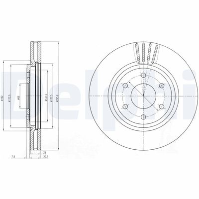 Brake Disc DELPHI BG4205