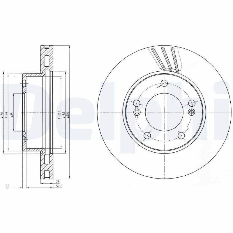 DELPHI BG4207 Brake Disc