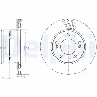 Brake Disc DELPHI BG4207