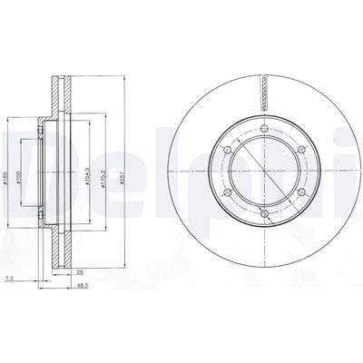 Brake Disc DELPHI BG4209