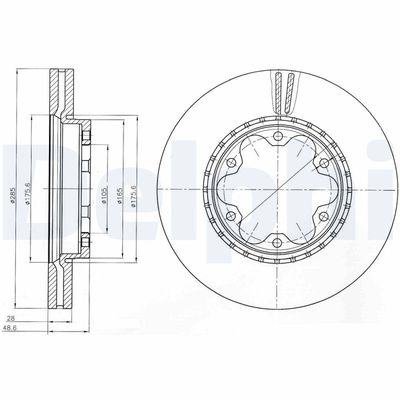 Brake Disc DELPHI BG4210