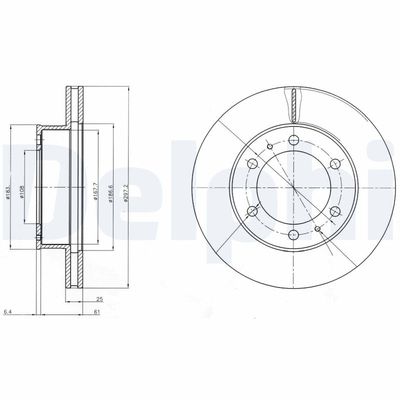 Brake Disc DELPHI BG4211C