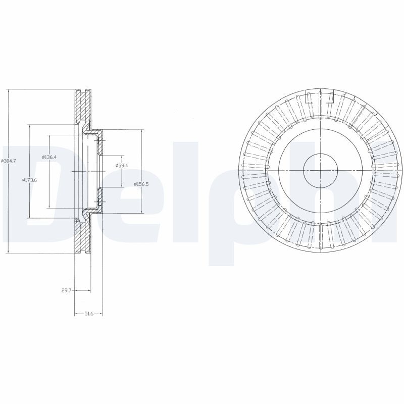 DELPHI BG4214 Brake Disc