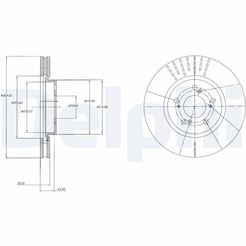 DELPHI BG4215 Brake Disc