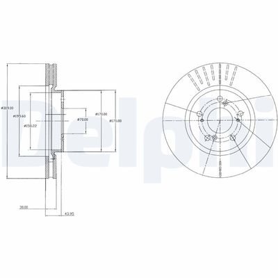 Brake Disc DELPHI BG4215