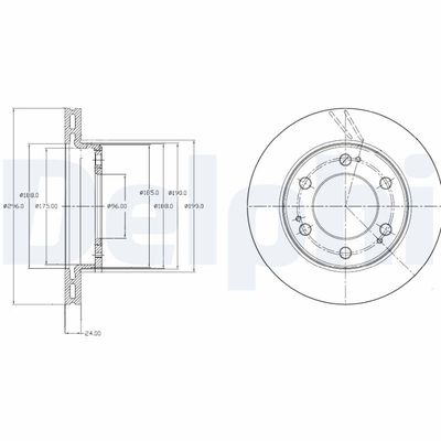 Brake Disc DELPHI BG4221