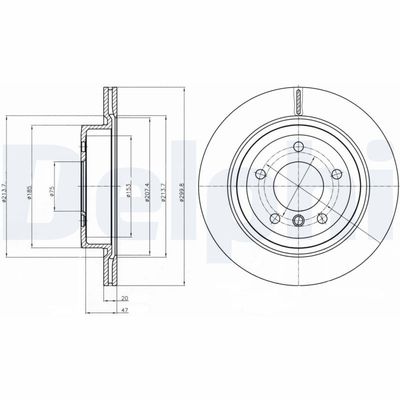 Brake Disc DELPHI BG4223C