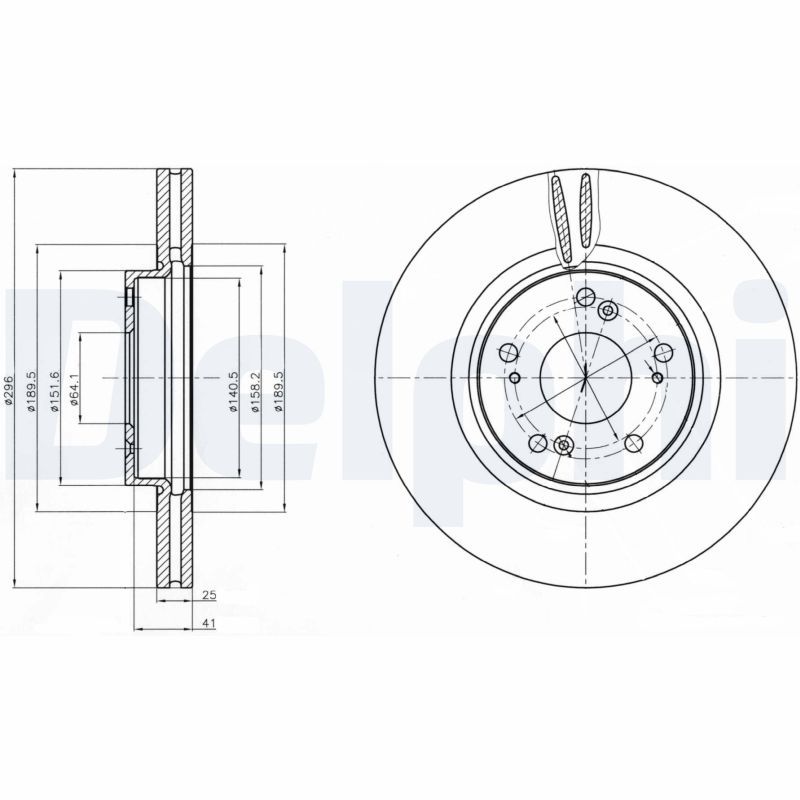 DELPHI BG4224 Brake Disc