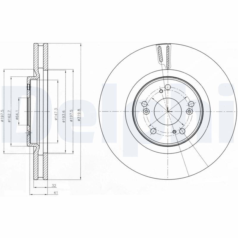 DELPHI BG4225 Brake Disc