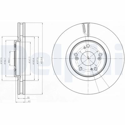 Brake Disc DELPHI BG4225