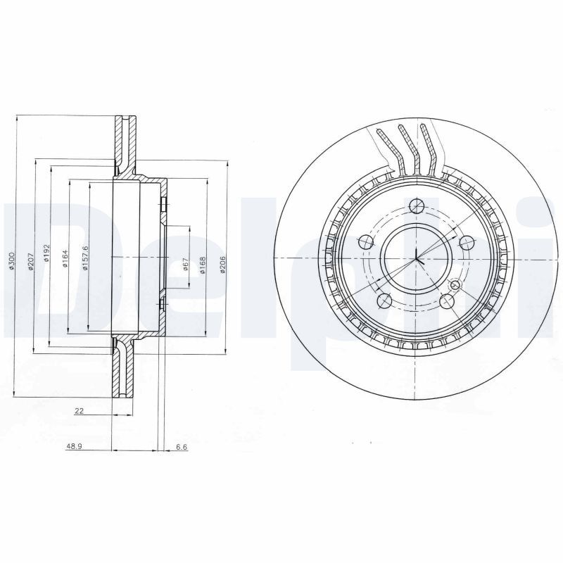 DELPHI BG4226C Brake Disc