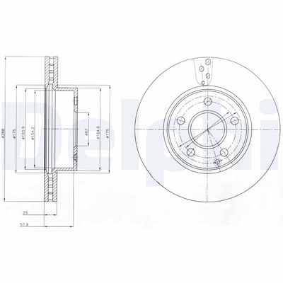 Brake Disc DELPHI BG4227