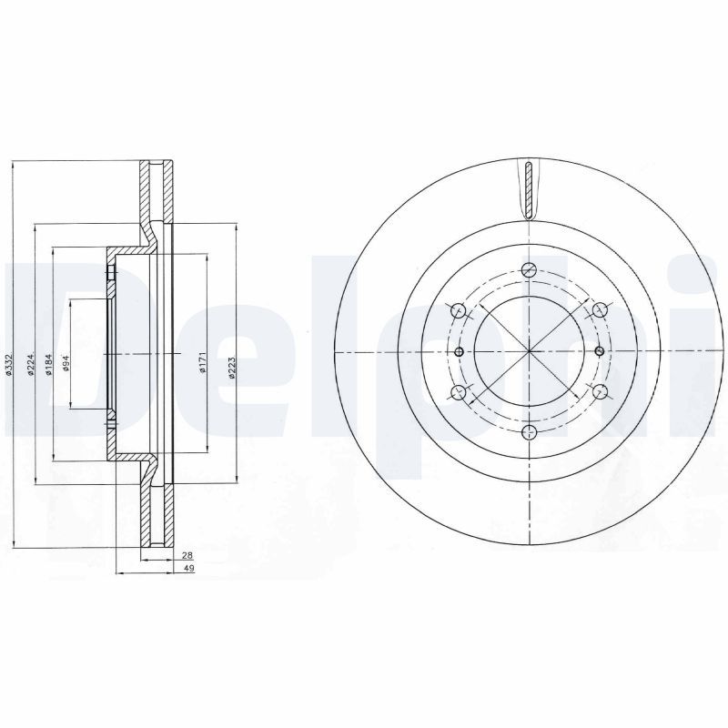 DELPHI BG4228 Brake Disc