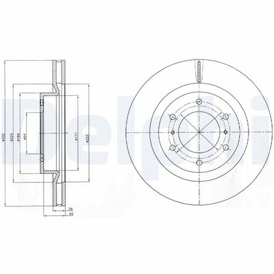 Brake Disc DELPHI BG4228